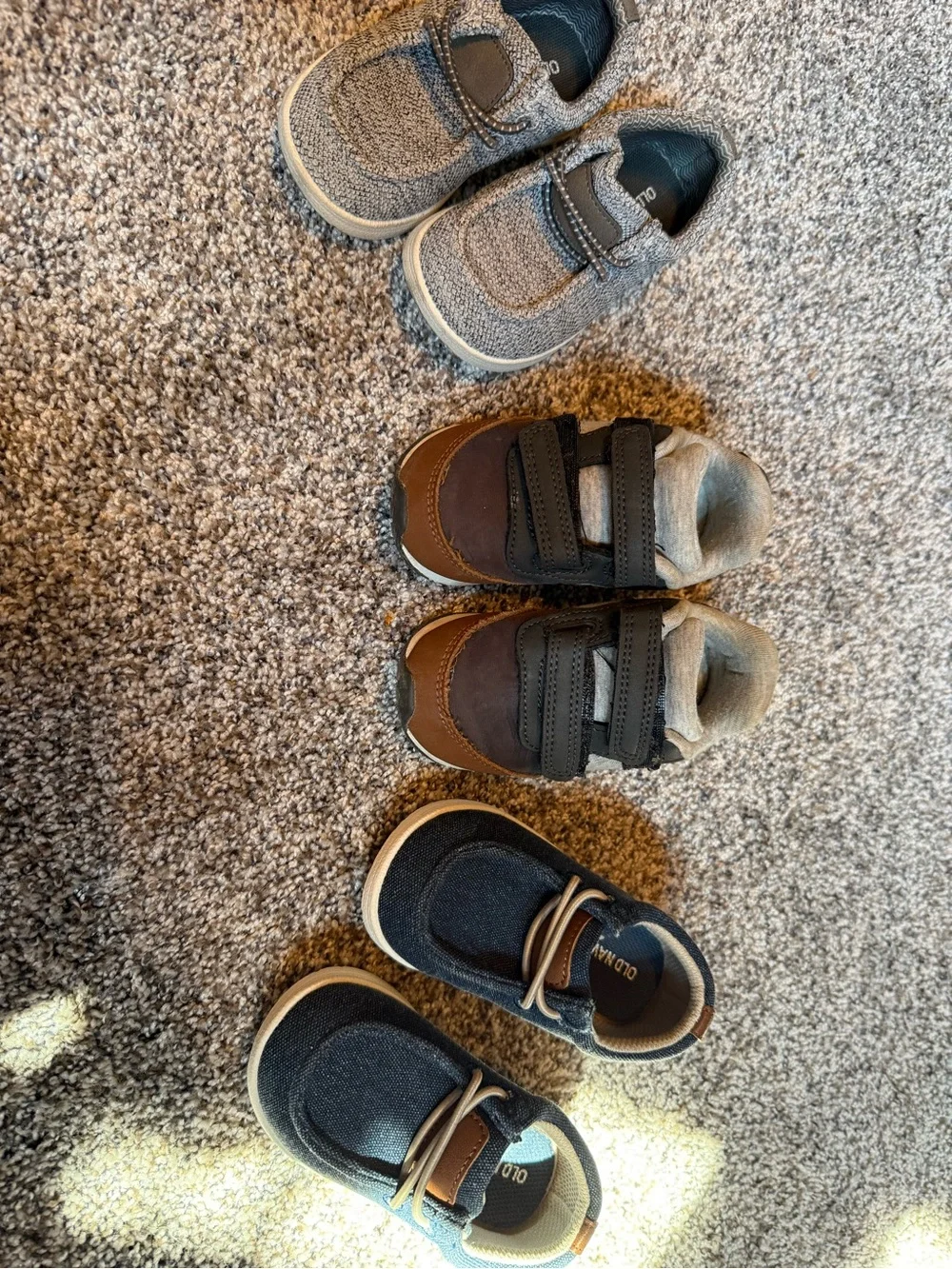 Old Navy Toddler Navy and Brown Casual Sneakers